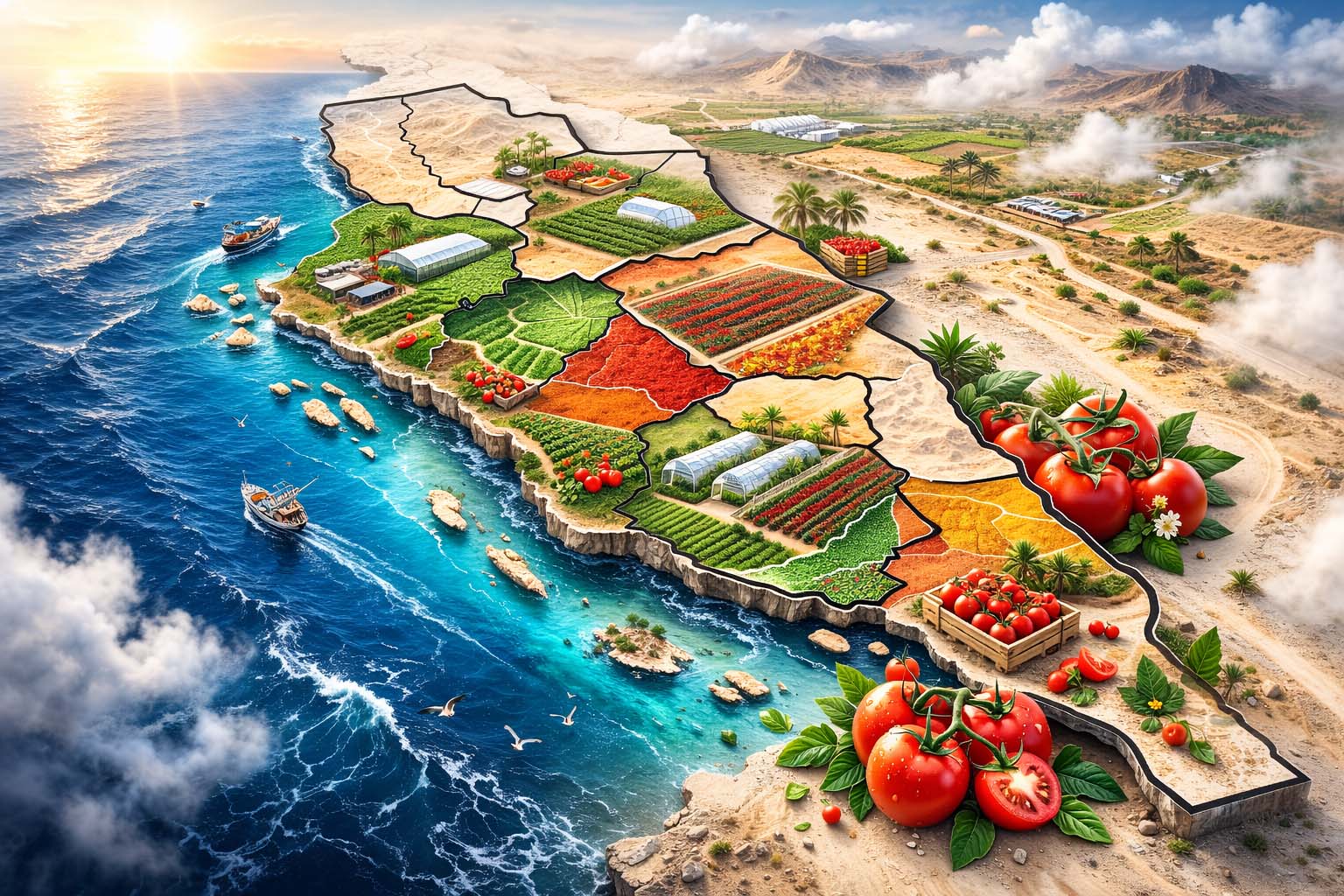 گوجه‌فرنگی گلخانه‌ای استان بوشهر در سال 1403